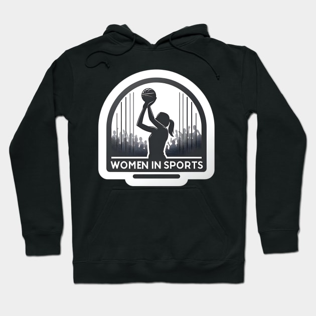 Courage on Court: Women in Sports Female Athlete Basketball Hoodie by PuckDesign